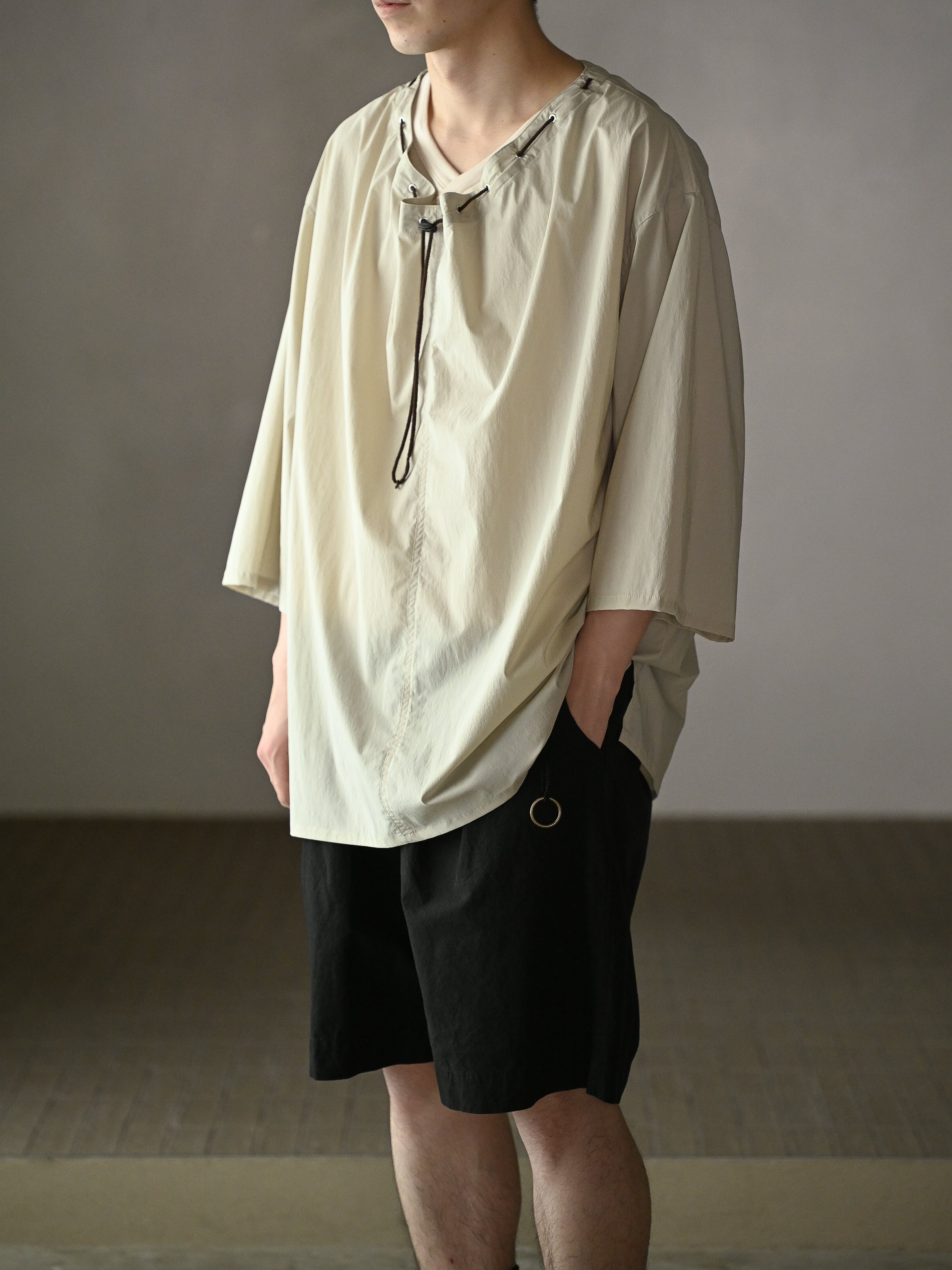 barbell object / smock ts -BEIGE