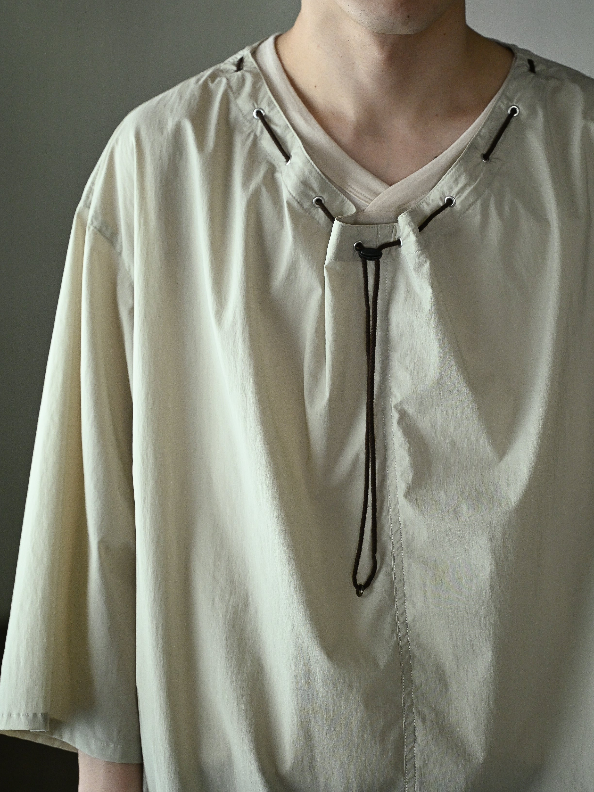 barbell object / smock ts -BEIGE
