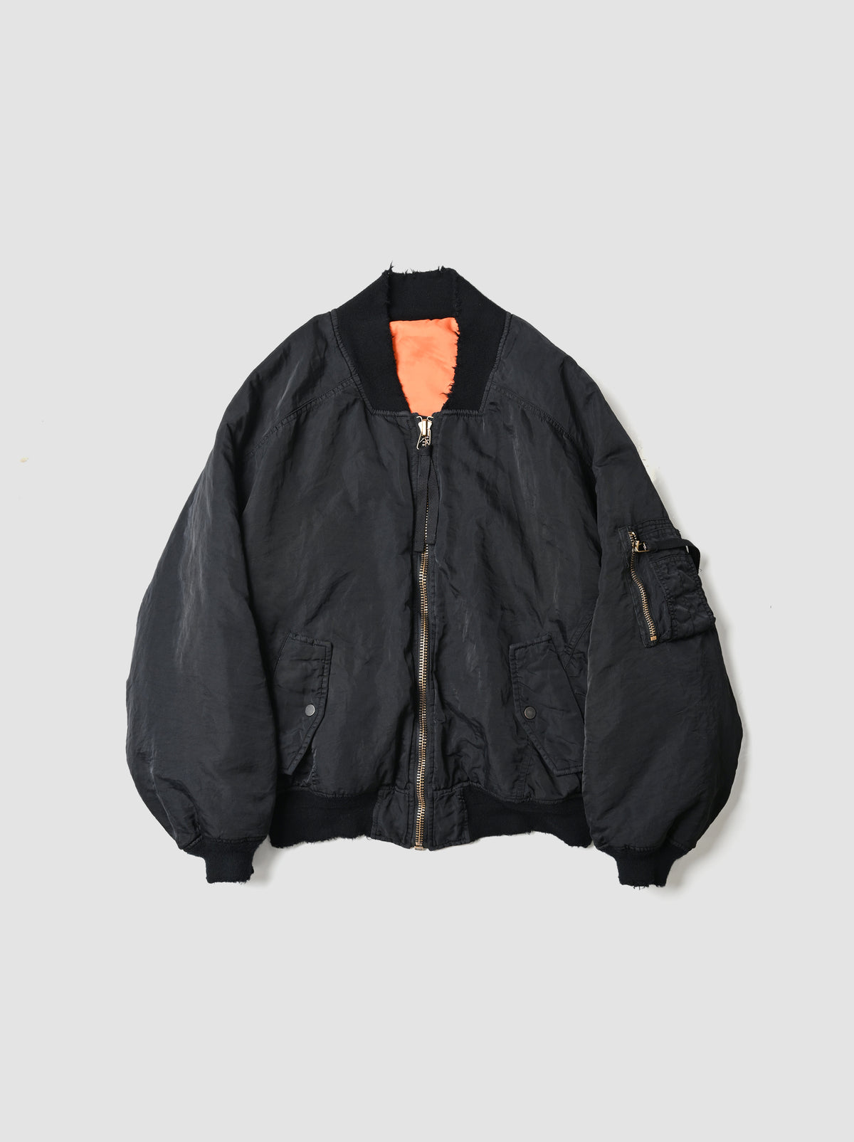 ANCELLM / AGING BOMBER JACKET -BLACK