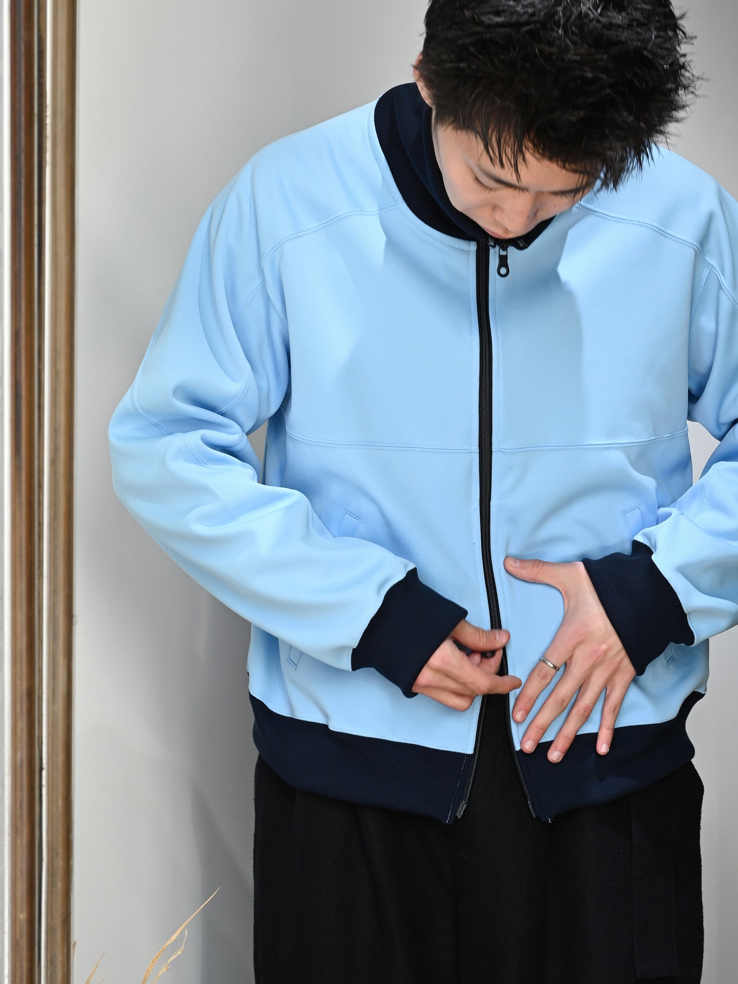 ANCELLM / DRIVERS TRACK JACKET - SAX