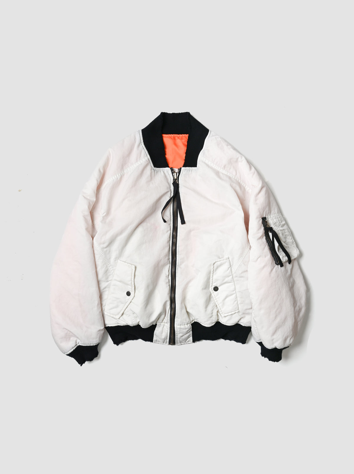 ANCELLM / AGING BOMBER JACKET -SNOWWHITE