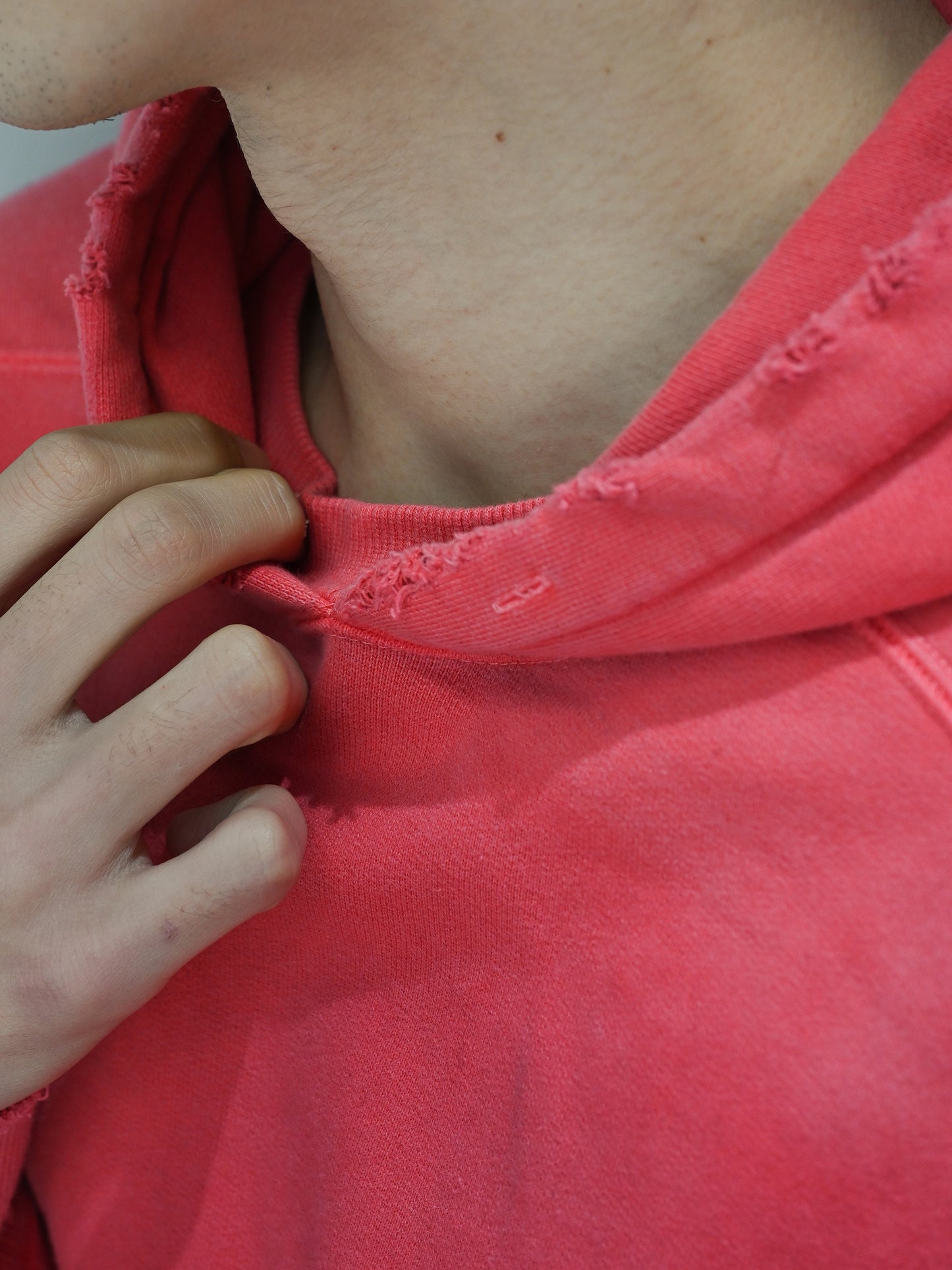 ANCELLM / DAMAGE HOODIE -RED