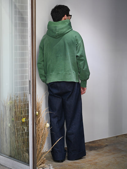 ANCELLM / DAMAGE HOODIE -GREEN
