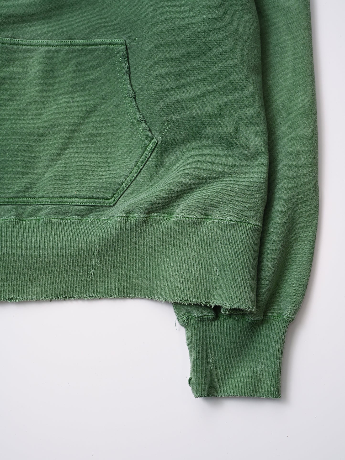 ANCELLM / DAMAGE HOODIE -GREEN