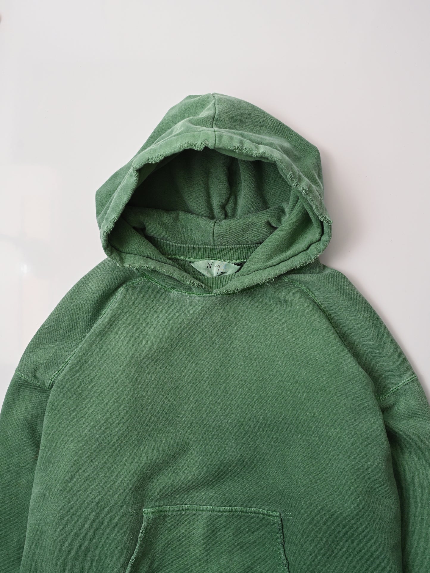 ANCELLM / DAMAGE HOODIE -GREEN