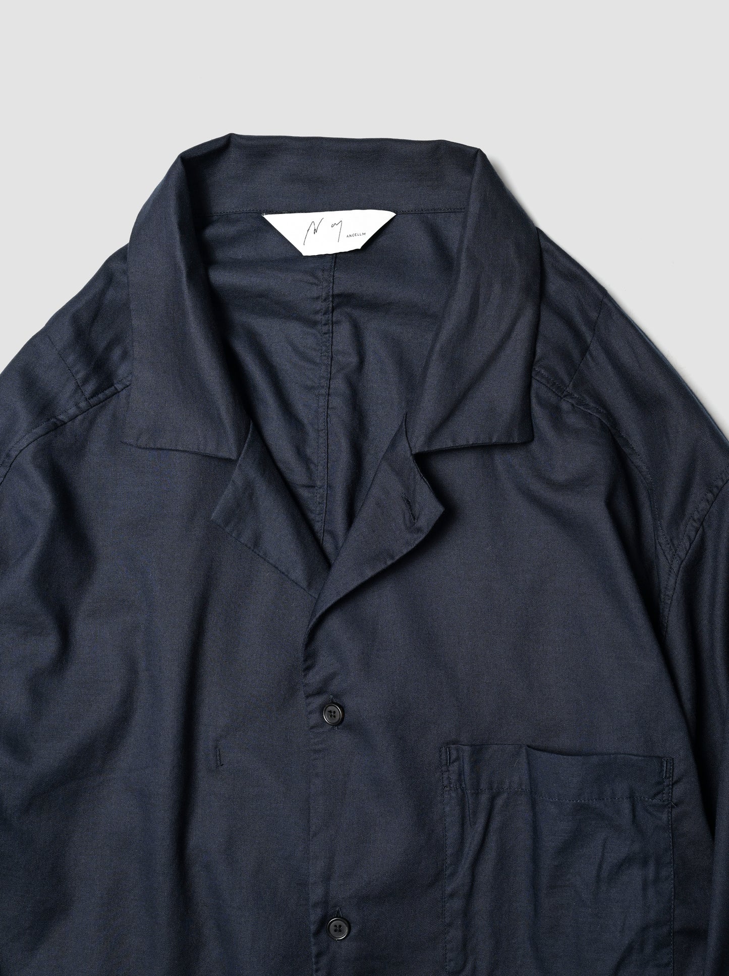 ANCELLM / C/S TAILORED SHIRT -NAVY
