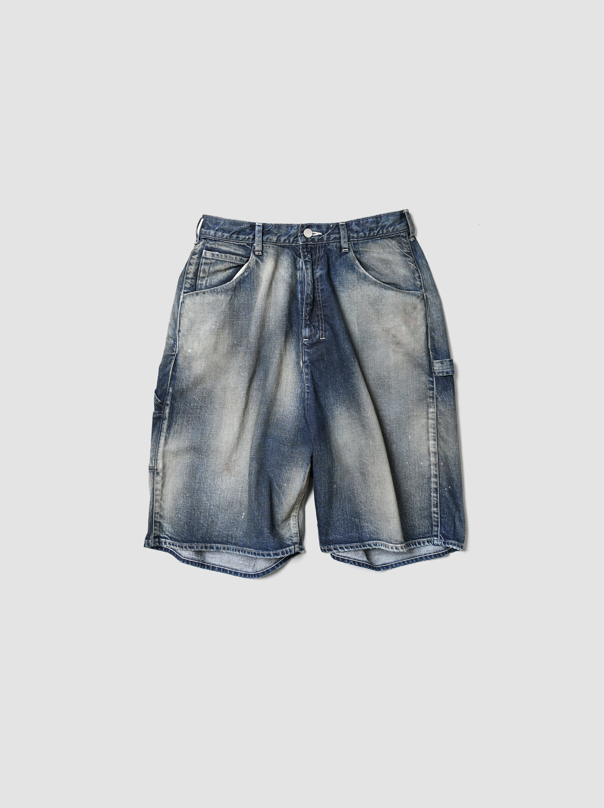 ANCELLM / DENIM PAINTER SHORTS -INDIGO – and father