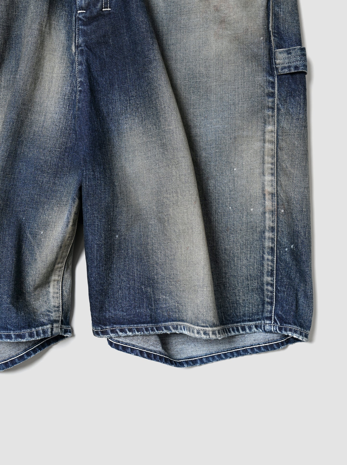 ANCELLM / DENIM PAINTER SHORTS -INDIGO