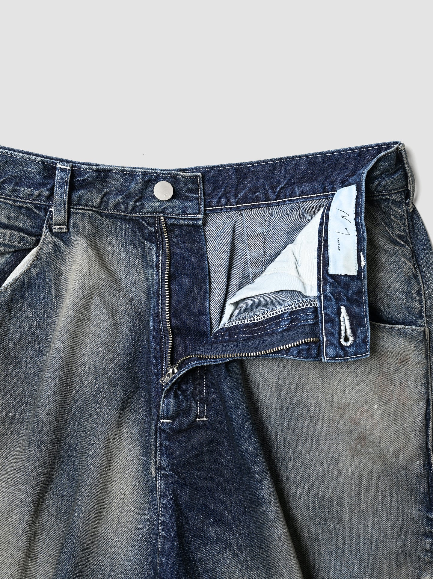 ANCELLM / DENIM PAINTER SHORTS -INDIGO