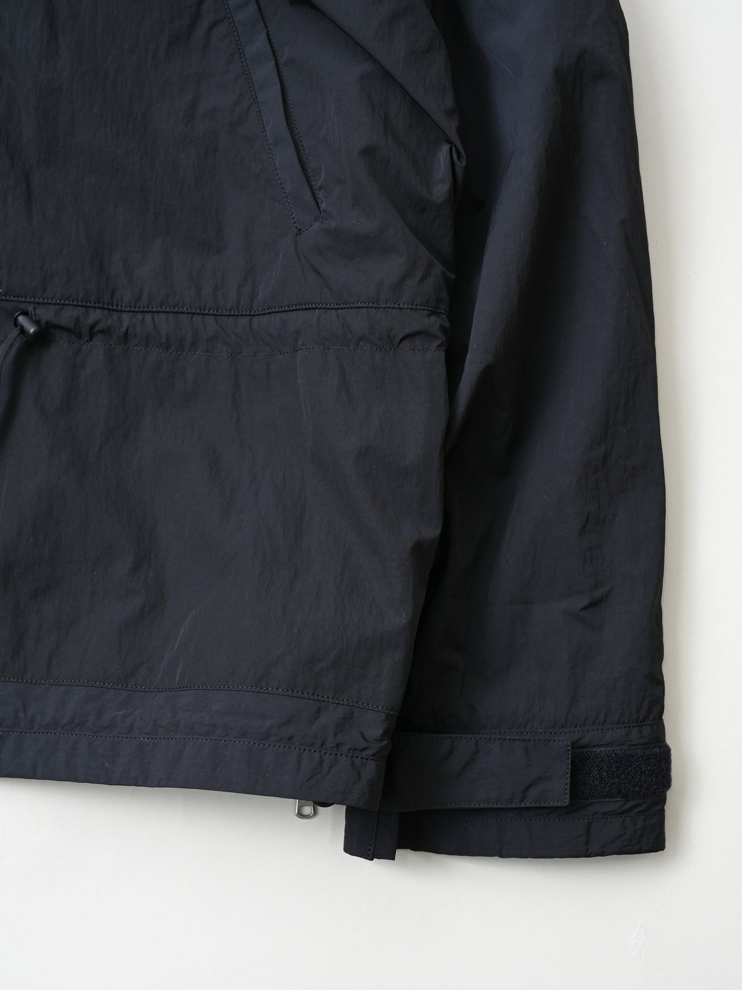 ANCELLM / EX. 大きいサイズ NYLON PULLOVER JACKET -BLACK