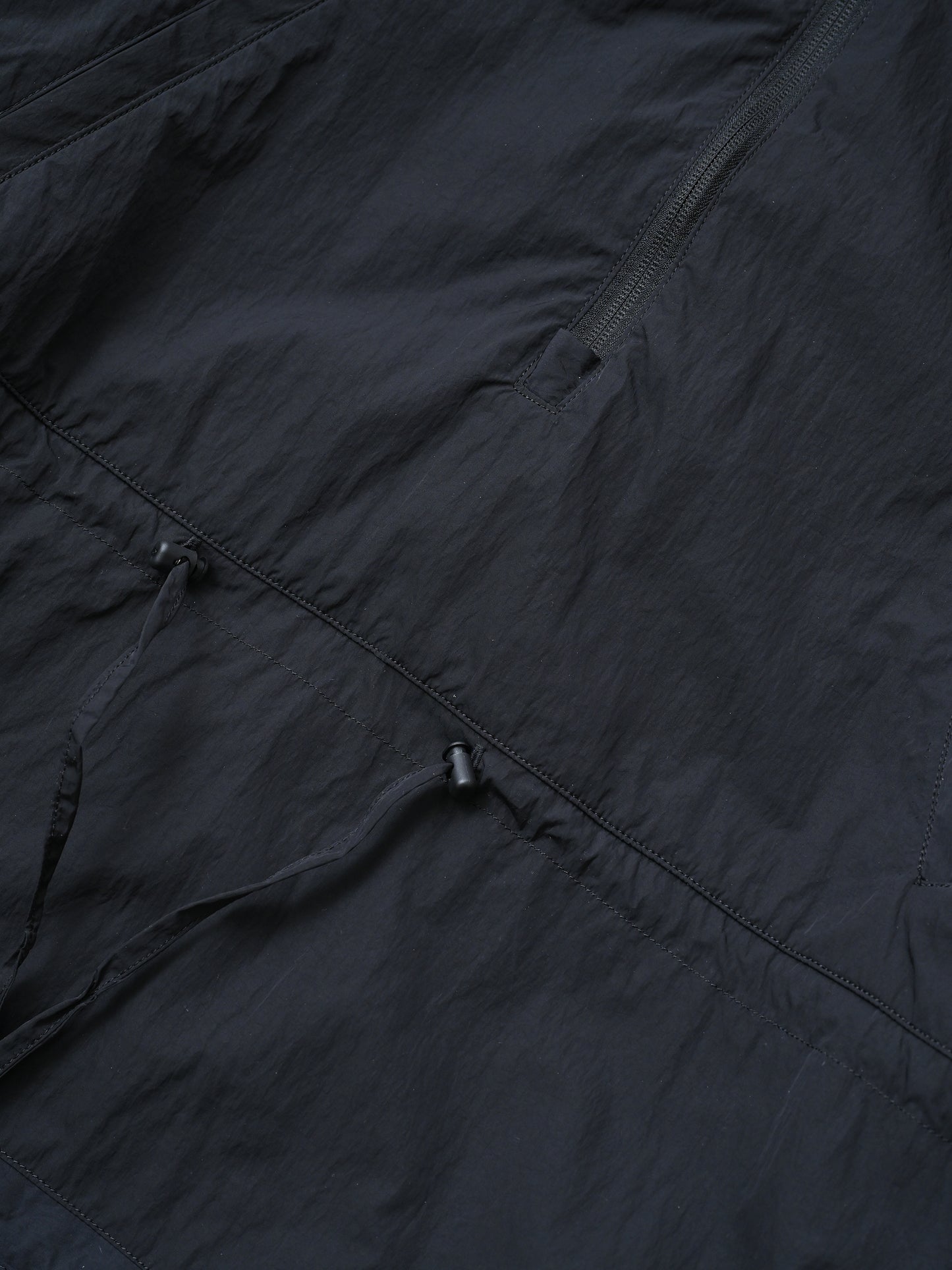 ANCELLM / EX. 大きいサイズ NYLON PULLOVER JACKET -BLACK