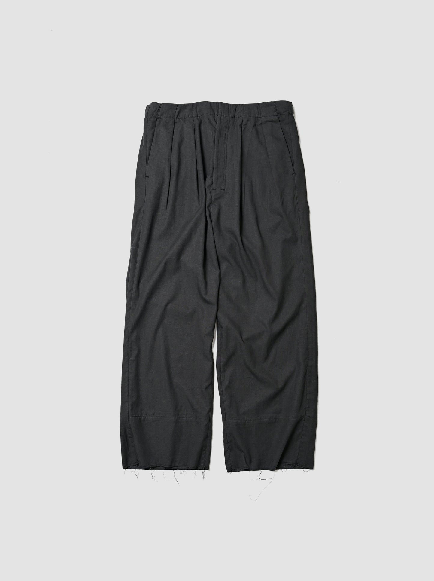 ANCELLM / L/C TUCK EASY PANTS -BLACK