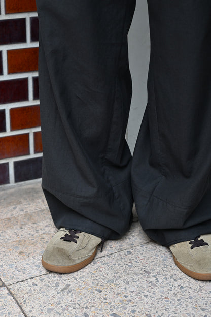 ANCELLM / L/C TUCK EASY PANTS -BLACK