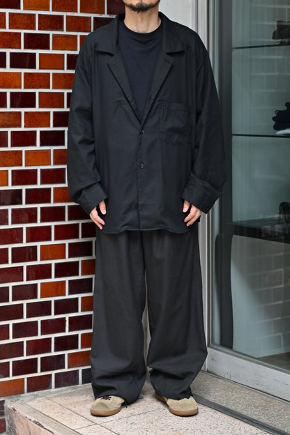 ANCELLM / L/C TUCK EASY PANTS -BLACK
