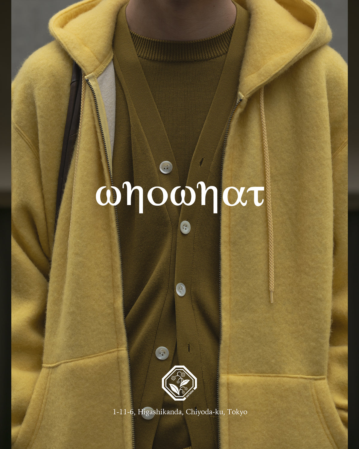 WHOWHAT / ex.WOOL×COTTON FOODIE -YELLOW