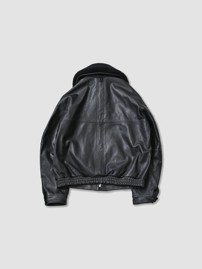 Afiit / LEATHER JACKET -BLACK
