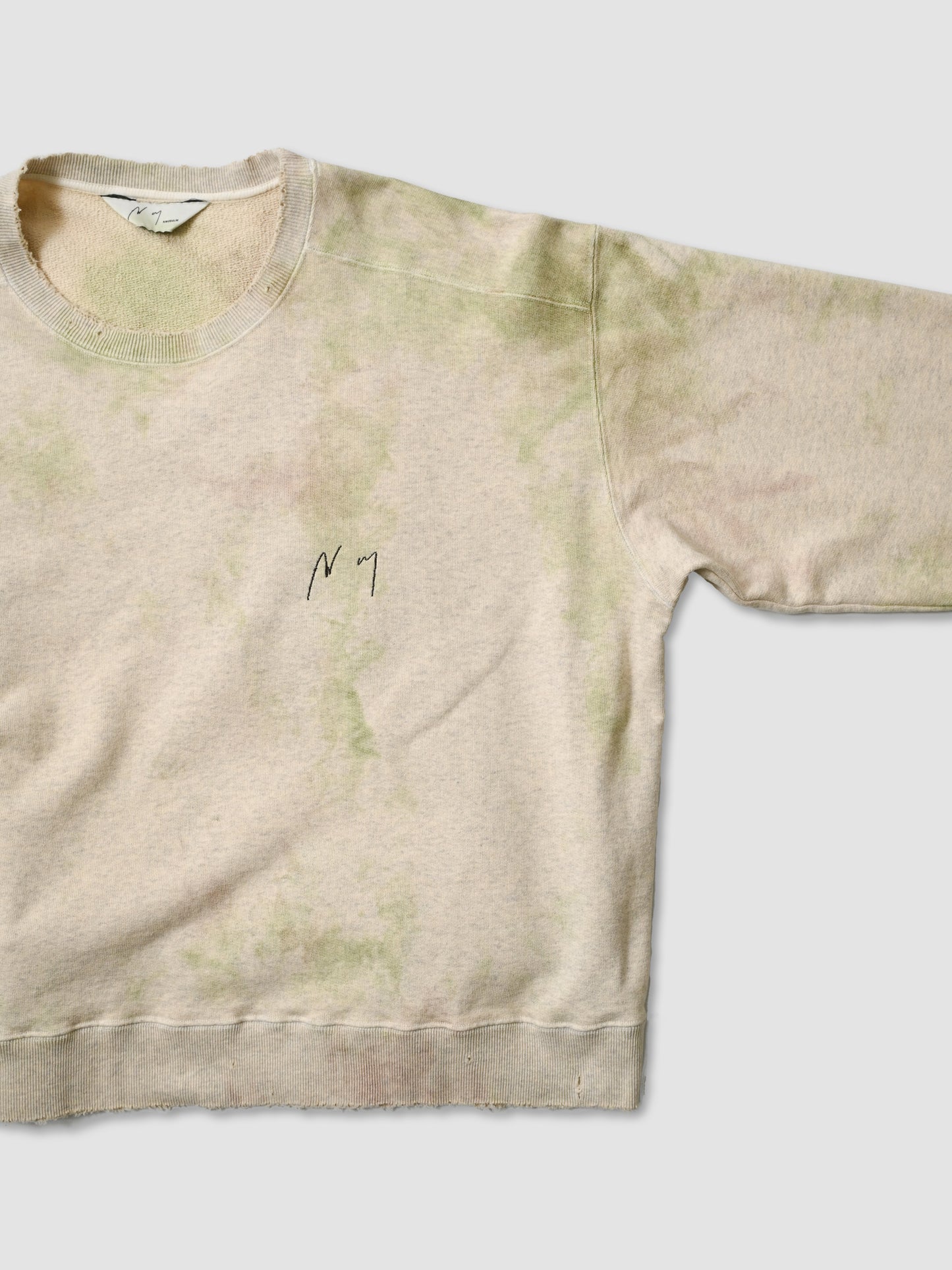 ANCELLM / MARBLING SWEAT SHIRT - GREEN