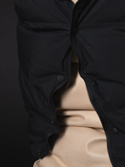 barbell object / exclusive / down vest -BLACK