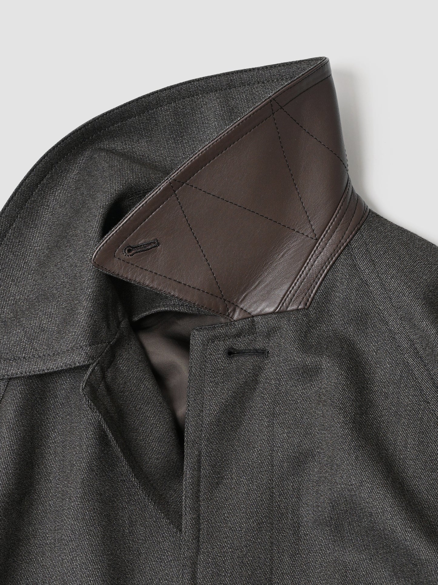 ANTOS. / exclusive / THE BESPOKE LEATHER DETAIL - CAVALRY TWILL COAT