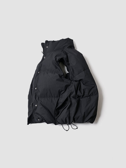 barbell object / exclusive / down vest -BLACK