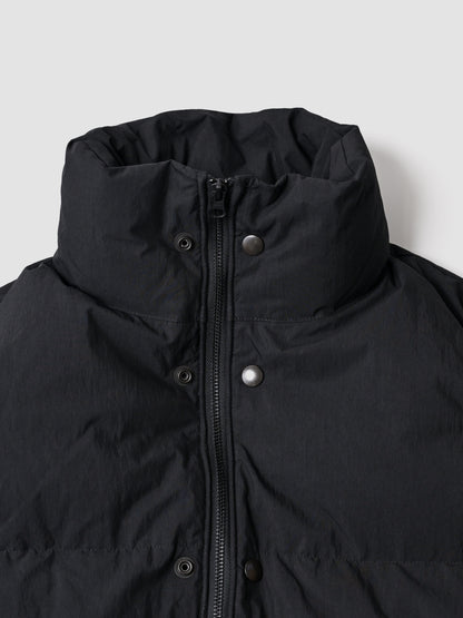 barbell object / exclusive / down vest -BLACK