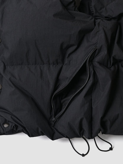 barbell object / exclusive / down vest -BLACK