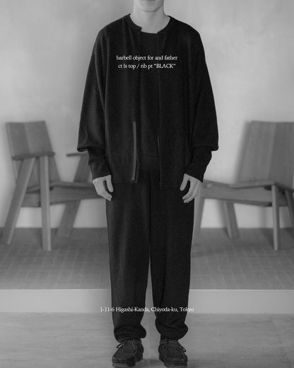 barbell object / exclusive / rib pt -BLACK