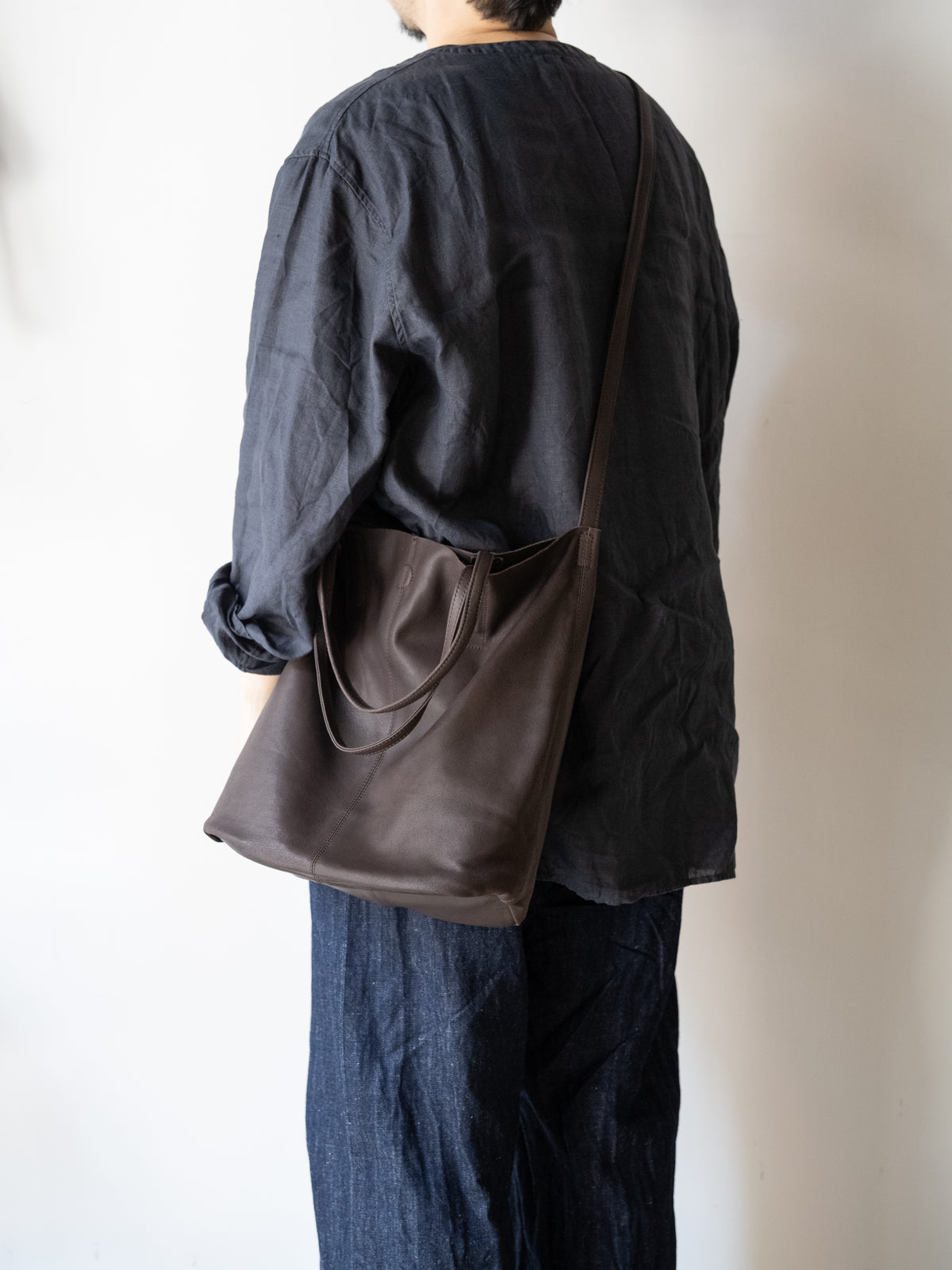 Morphée / 3WAY MEDIUM TOTE Size M -DARK CHOCO – and father