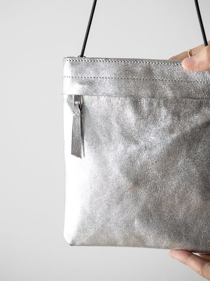 Morphée / MINI SHOULDER POUCH -SILVER