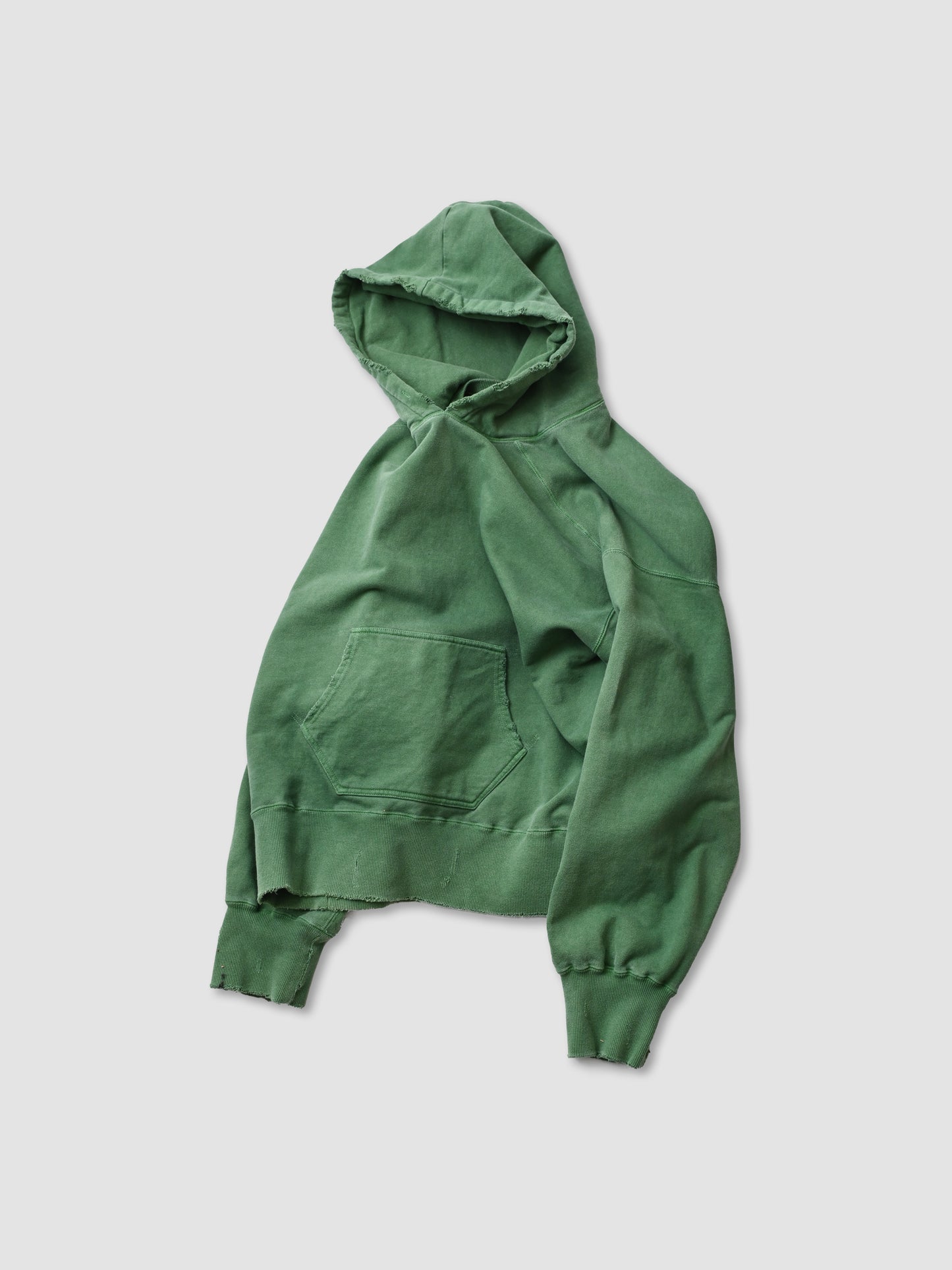 ANCELLM / DAMAGE HOODIE -GREEN