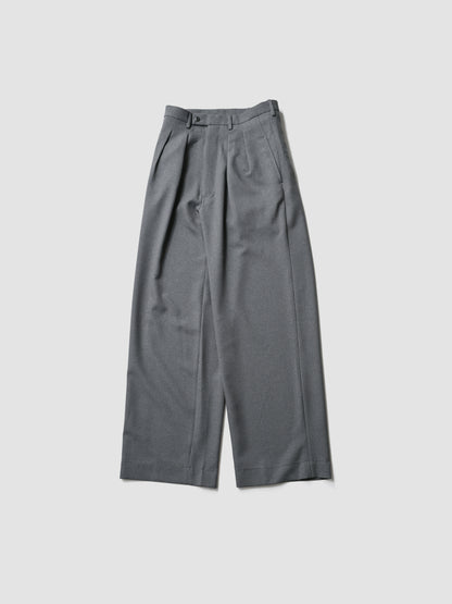 M's braque / TUCKED BAGGY PANTS -CHARCOAL GREY