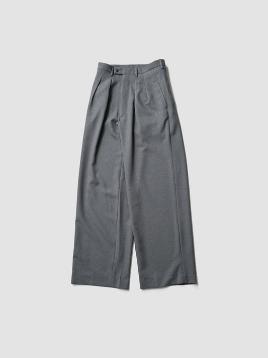 M's braque / TUCKED BAGGY PANTS -CHARCOAL GREY