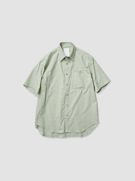 WHOWHAT / ORIGAMI POCKET SHIRT<SHORT SLEEVE> -ICE GREEN