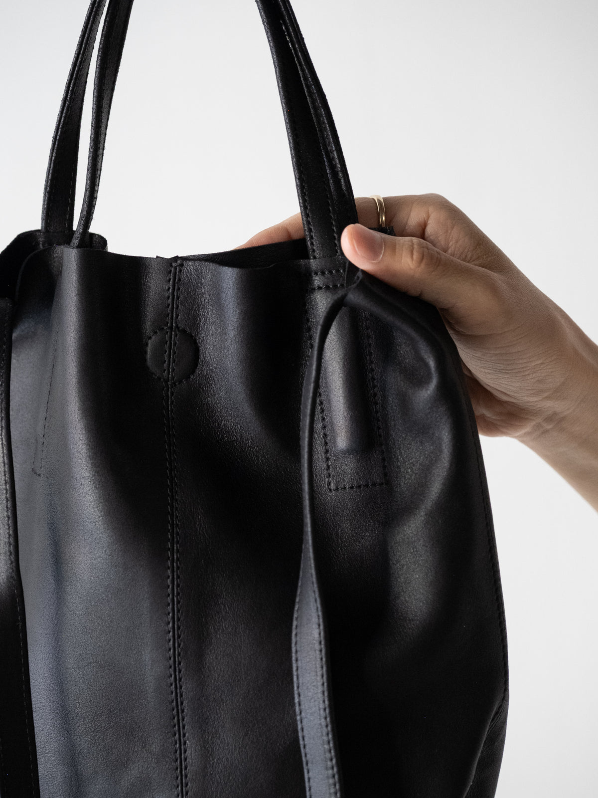 Morphée / 2WAY SMALL TOTE Size S -BLACK – and father